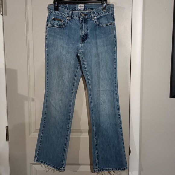 Calvin Klein Women's Distressed Jeans 5 Pocket Size 4 Vintage - Picture 1 of 11